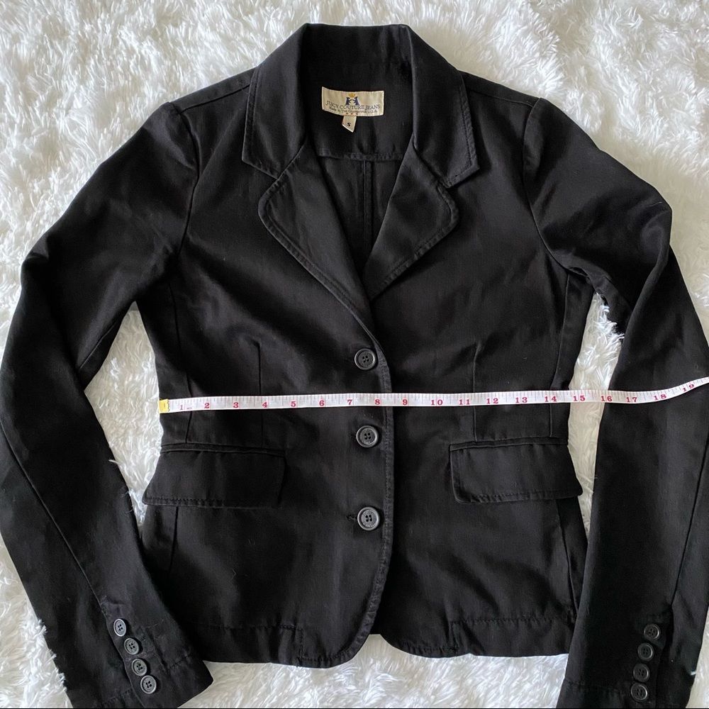 Y2K Vintage Juicy Couture Jeans Black Cotton Blazer Size S - Picture 9 of 11